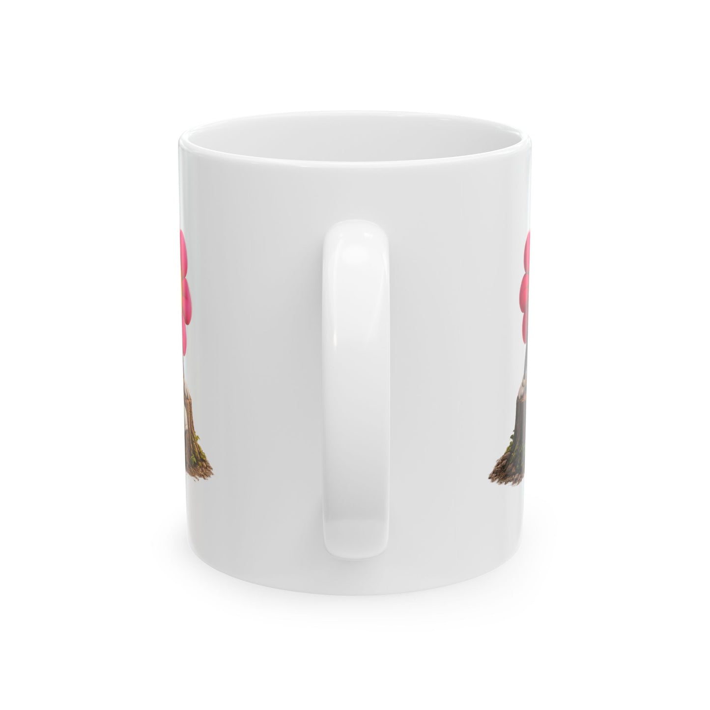 Bloom on a Log: Right Angle™ Ceramic Mug