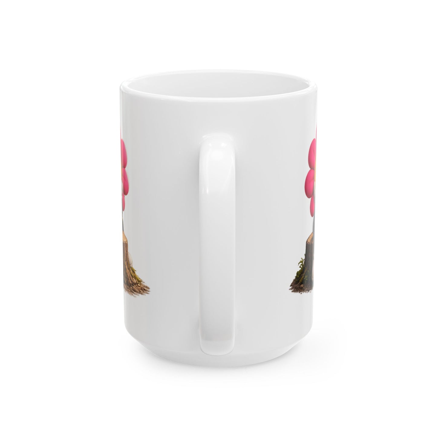Bloom on a Log: Right Angle™ Ceramic Mug