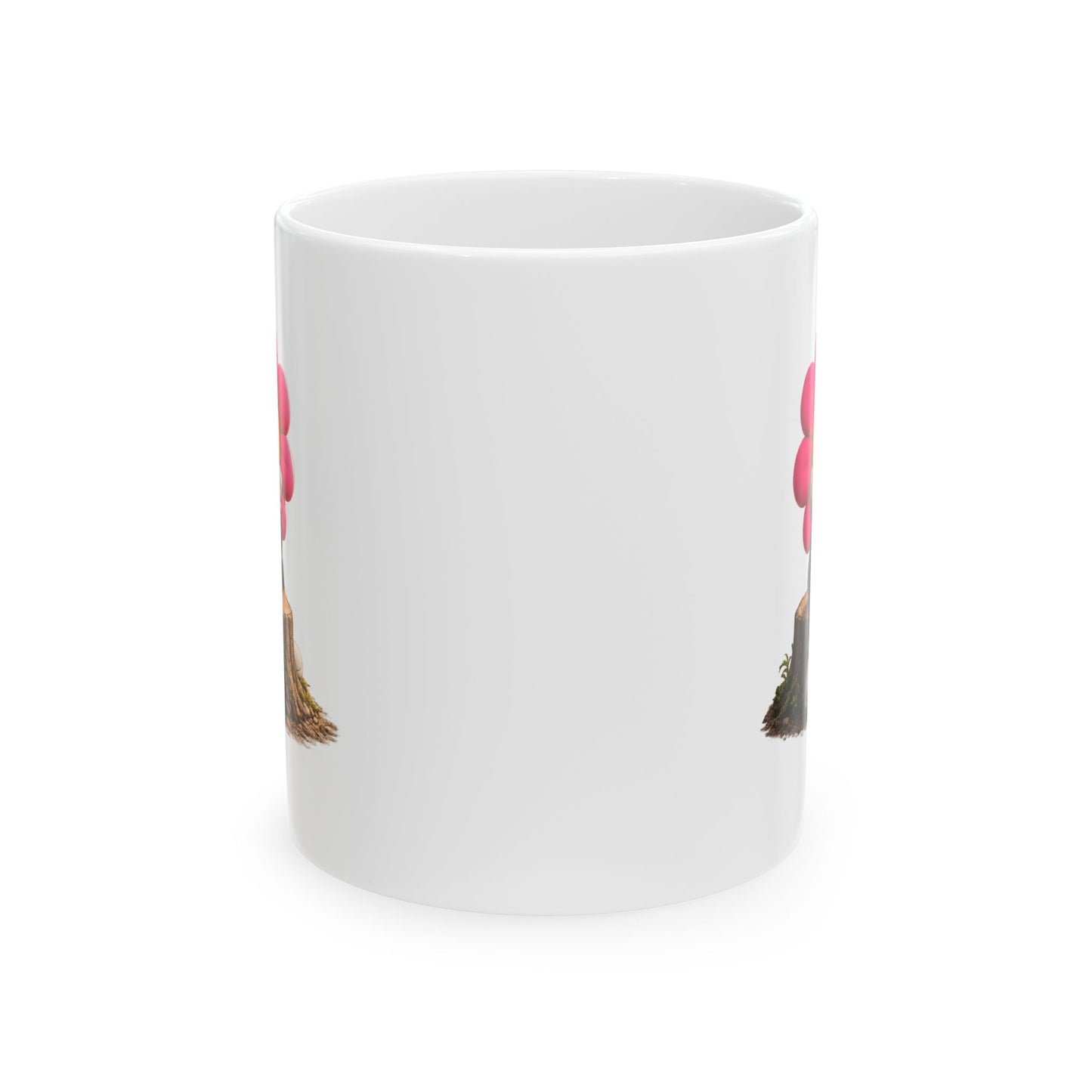Bloom on a Log: Right Angle™ Ceramic Mug